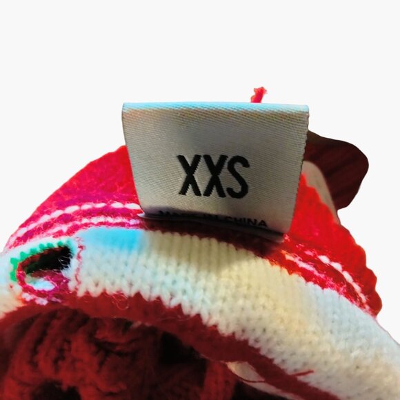 The Worthy Dog Christmas Sweater Red Green Stripes Santa XX Small - Picture 7 of 8